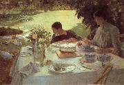 Giuseppe de nittis Breakfast in the Garden china oil painting reproduction